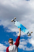 Atom Drop Deck Longboard - 39 Inch - Blue Triangles