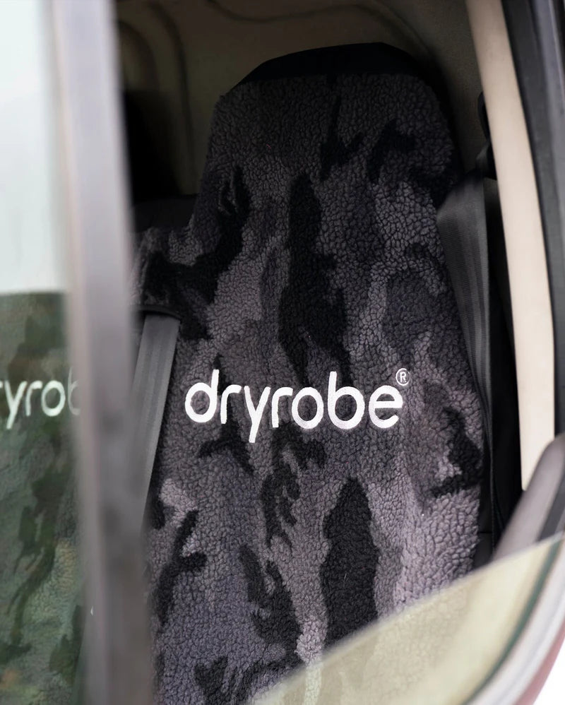 dryrobe Water Repellent Car Seat Cover - Camo Black
