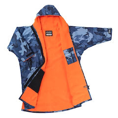 dryrobe Advance Long Sleeve - Blue Camo Orange