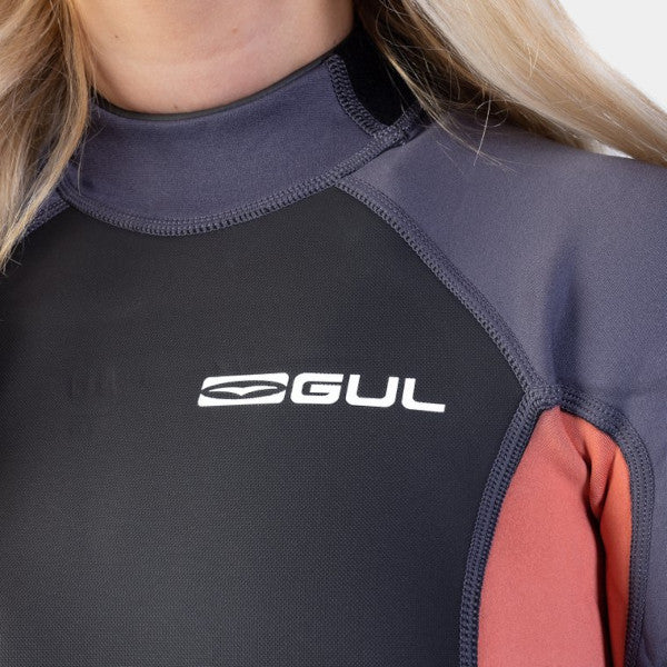 GUL Response Ladies 3/2mm Flatlock Wetsuit - Grey Coral