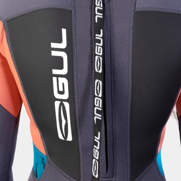 GUL Response Ladies 3/2mm Flatlock Wetsuit - Grey Coral