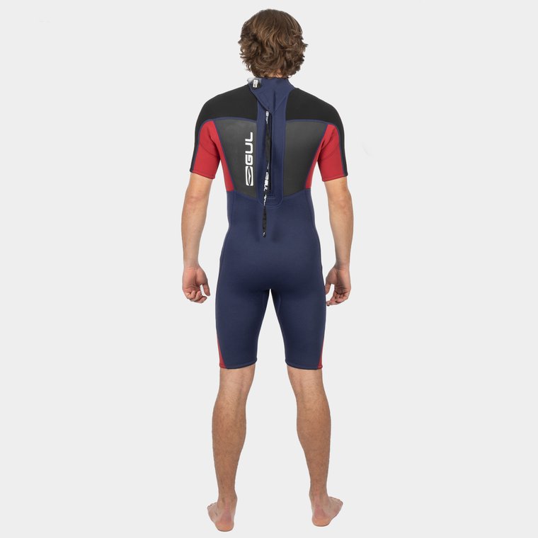 GUL Response 3/2mm Flatlock Shorty Wetsuit - Navy Red Secondary image