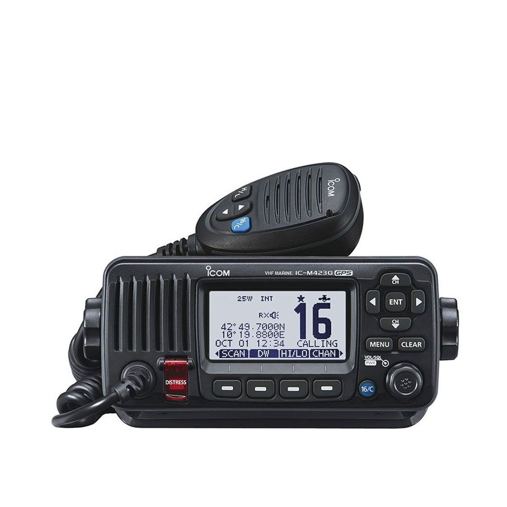 ICOM M423GE VHF/DSC Marine Transceiver with GPS antenna Main image