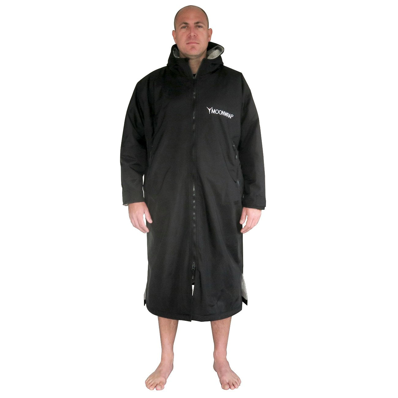 Frostfire Moonwrap - Waterproof Changing Robe - Long Sleeve - Black Secondary image