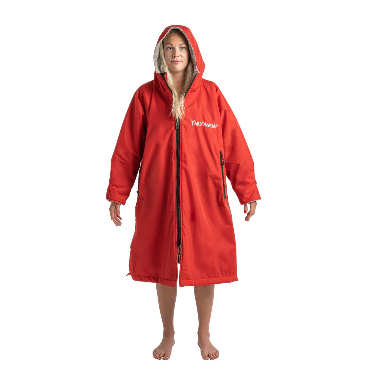 Frostfire Moonwrap - Waterproof Changing Robe - Long Sleeve - Crimson Red