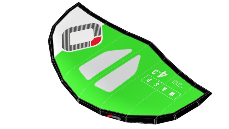 Ozone Wasp V3 Wing 5.0m with bag and waist leash - Bright Green White Main image