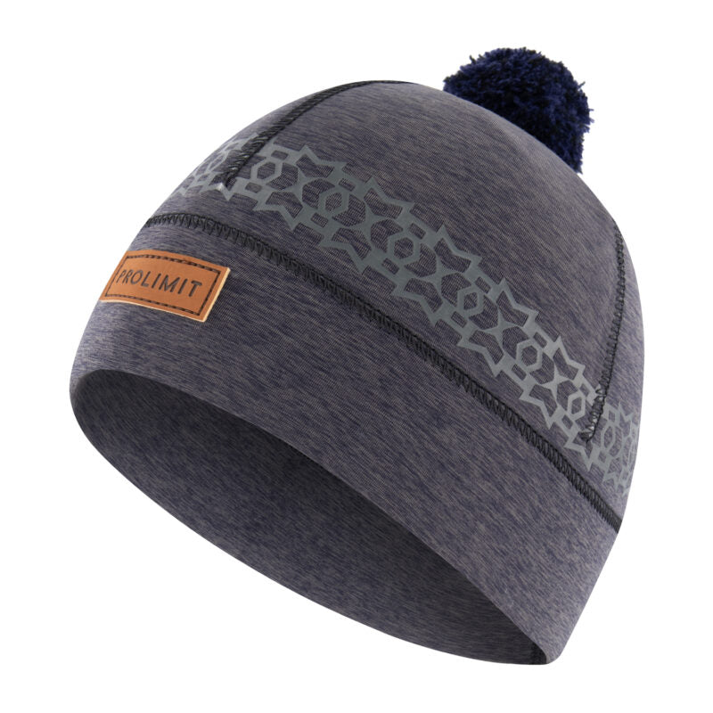 Prolimit Neoprene Beanie Pom Pom Black Grey Main image
