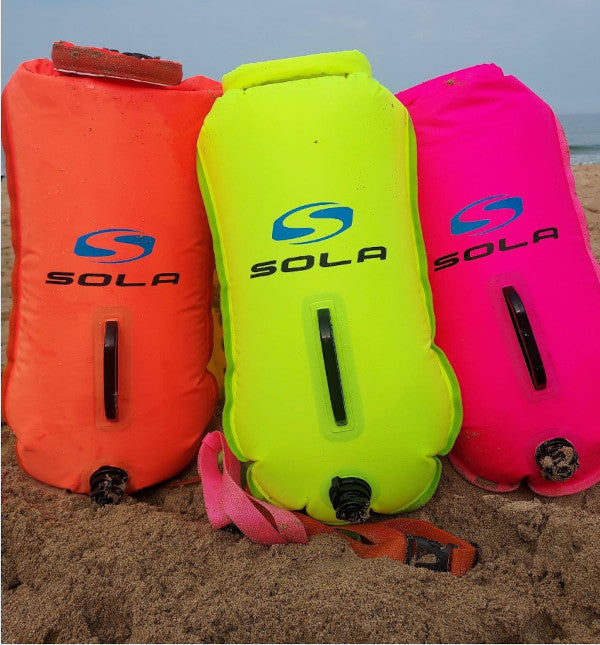 Sola 20ltr Inflatable Swim Buoy and Dry Bag - Yellow Secondary image