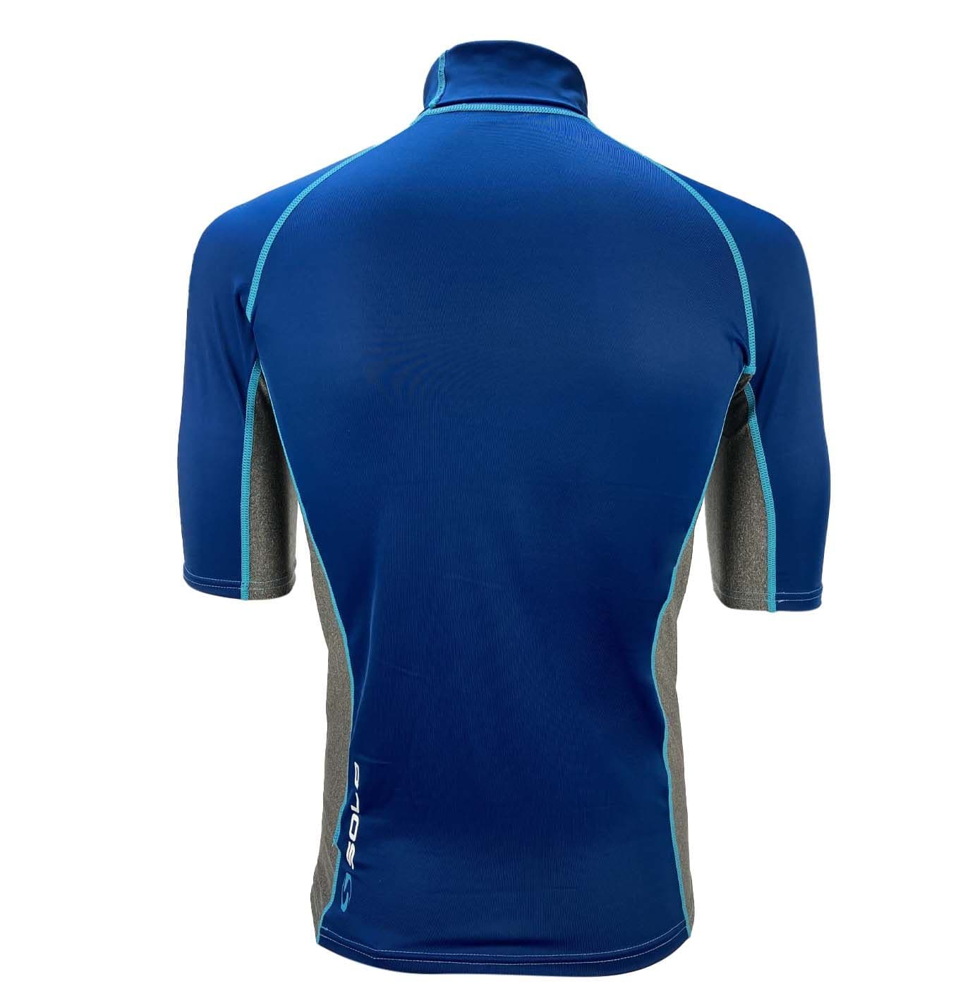 Sola Mens Short Sleeve Rash Vest - Navy/Marl Grey Secondary image