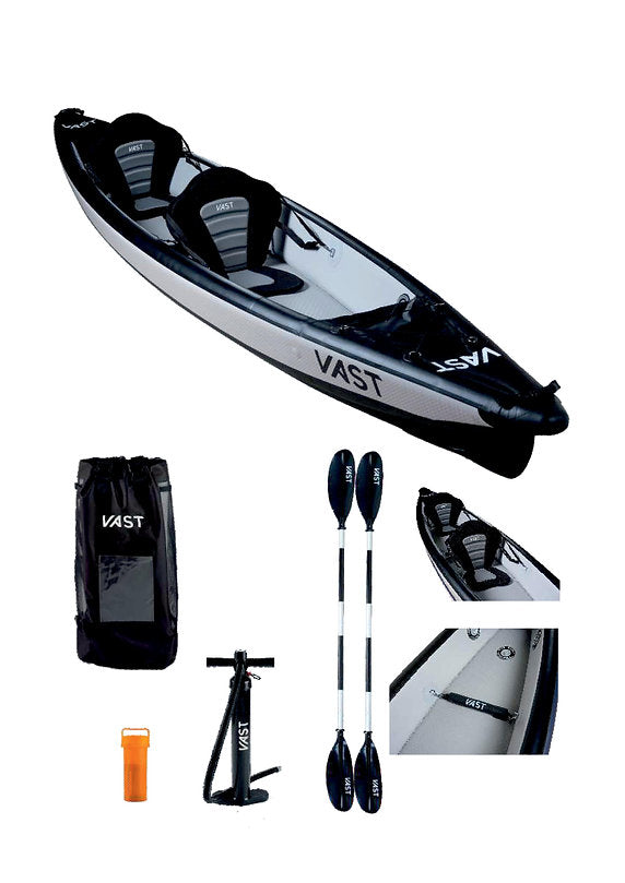 VAST Stealth HP Kayak Package - 2 Person - Black