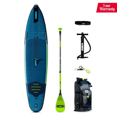 Jobe Duna SUP Board 11.6 Package Steel Blue with Fibreglass Paddle Lime
