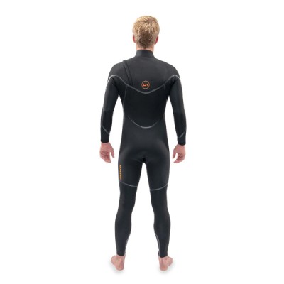 DAKINE Mens Cyclone Chest Zip Hooded 5/4mm Full Wetsuit (Black)