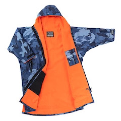dryrobe Advance Long Sleeve - Blue Camo Orange