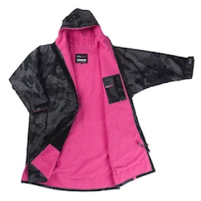dryrobe Advance Long Sleeve - Black Camo Pink