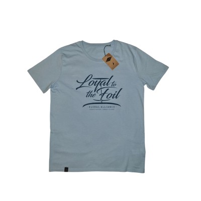 Loyal To The Foil - T-Shirt - Script Logo - Sky Blue