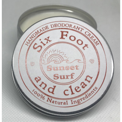 Six Foot and Clean - Sunset Surf Natural Deodorant Cream