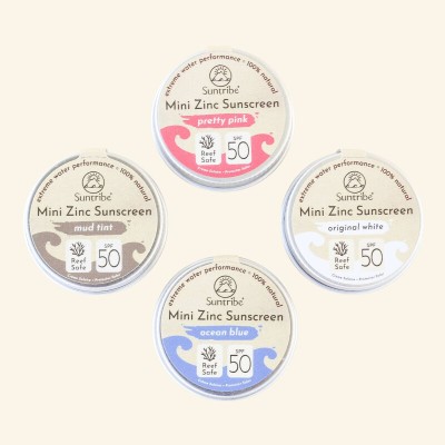 Suntribe Natural Mineral Face & Sport Mini Zinc Sunscreens SPF 30