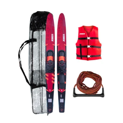 Jobe Allegre Combo Waterskis Red - Waterski Package 67inch