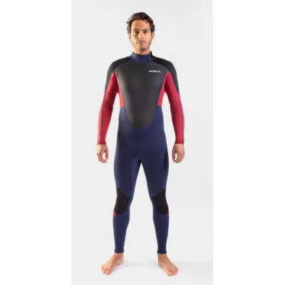 GUL Response 3/2mm Flatlock Steamer Wetsuit - Navy Red