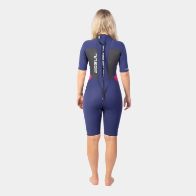 GUL Response Ladies 3/2mm Flatlock Shorty Wetsuit - Navy Paisley