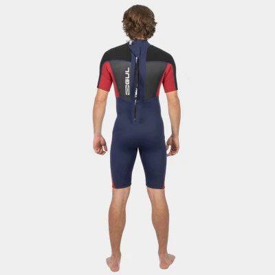 GUL Response 3/2mm Flatlock Shorty Wetsuit - Navy Red