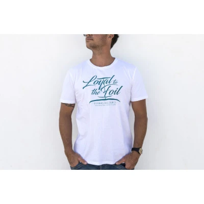 Loyal To The Foil - T-Shirt - Script Logo - White Turquoise