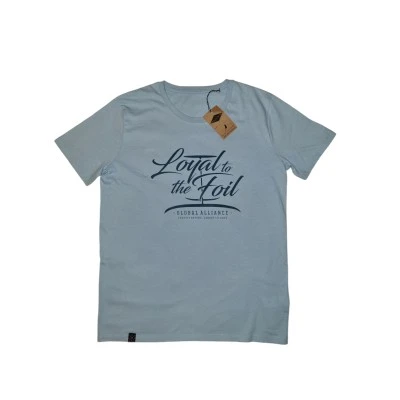 Loyal To The Foil - T-Shirt - Script Logo - Sky Blue