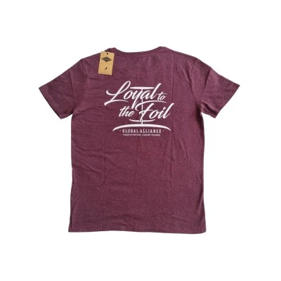 Loyal To The Foil - T-Shirt - 'X' Script logo - Burgundy