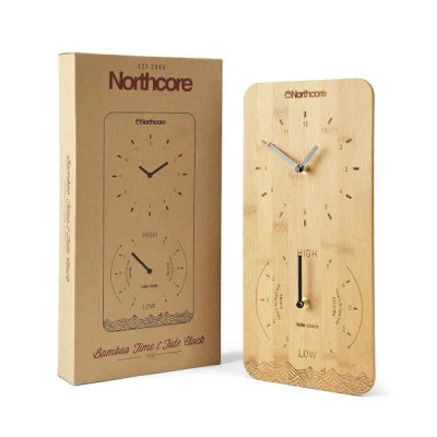 Northcore Time and Tide Bamboo Wall Clock