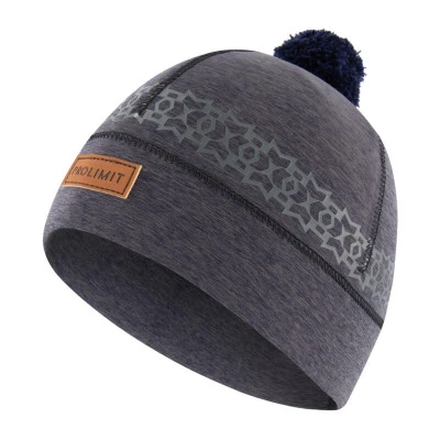 Prolimit Neoprene Beanie Pom Pom Black Grey 