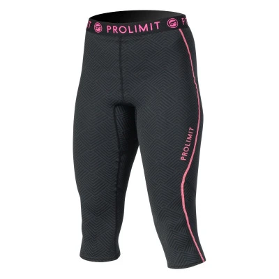 Prolimit Ladies SUP Athletic 3/4 Leg Quick Dry Leggings - Black Pink