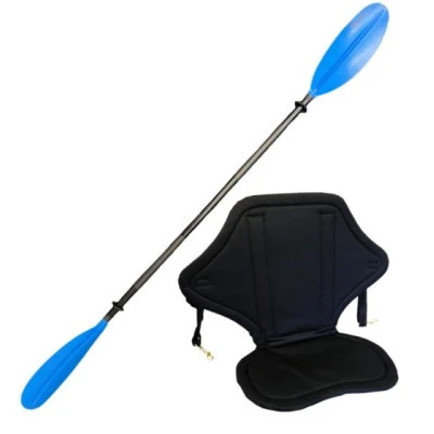 Riber 2pc Kayak Paddle and Back Rest Set