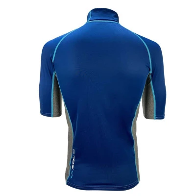 Sola Mens Short Sleeve Rash Vest - Navy/Marl Grey