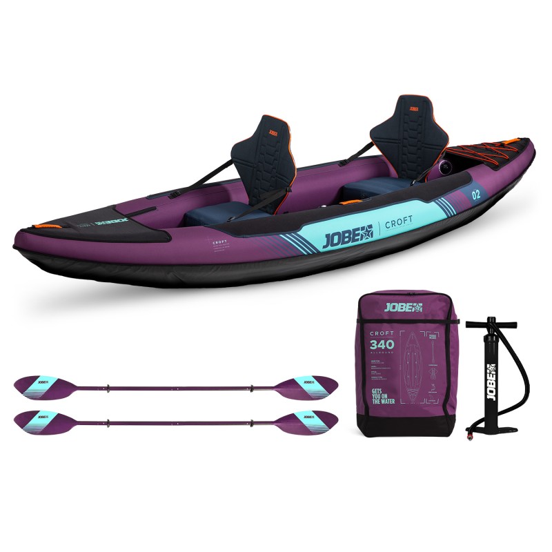 Jobe Croft Inflatable Kayak Package - 2 Person - Sunset Purple