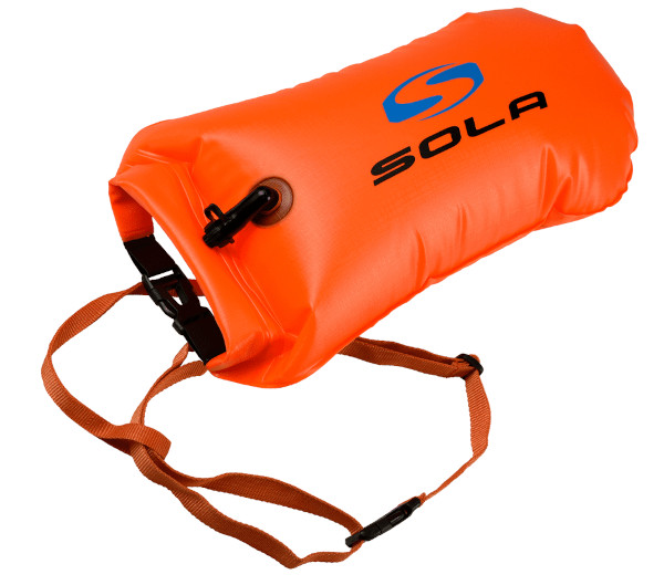 Sola 20ltr Inflatable Swim Buoy and Dry Bag - Orange