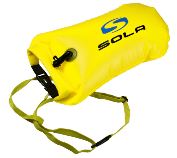 Sola 20ltr Inflatable Swim Buoy and Dry Bag - Yellow